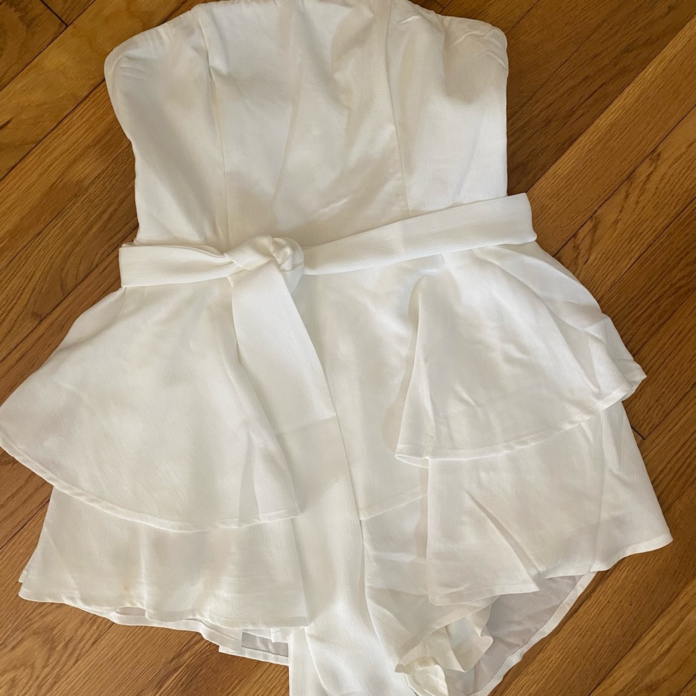 White Princess Polly Romper - Size 6